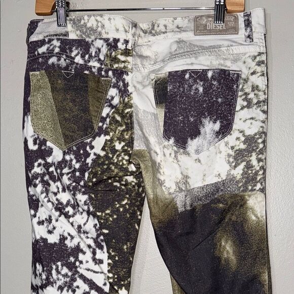 Women's Diesel Livier Super Slim Jegging Low Waist Pant Printed 31 - Picture 11 of 12